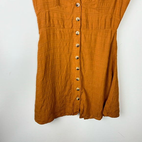 L*Space Hazelnut Brown Sabrina Mini Dress Button Down NWOT Size Small - Picture 4 of 8